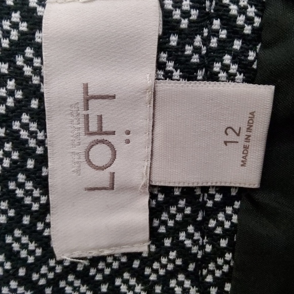 LOFT Black and White Mini Pencil Skirt 12 - Picture 4 of 4